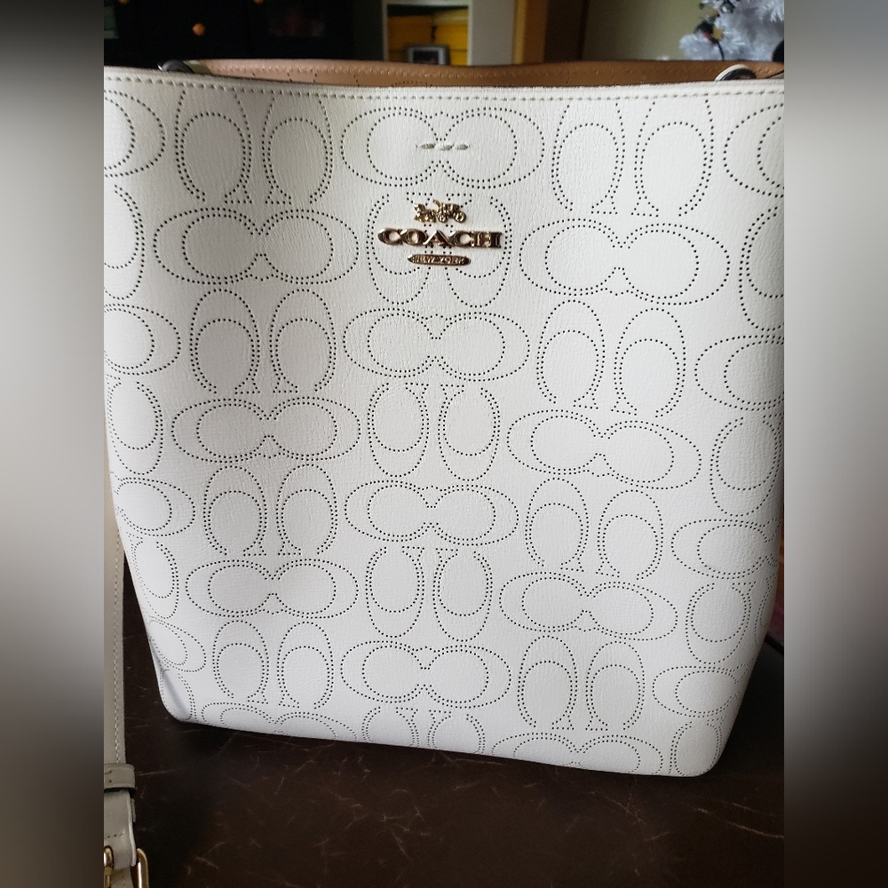 Authentic Coach Town Bucket Bag-XL